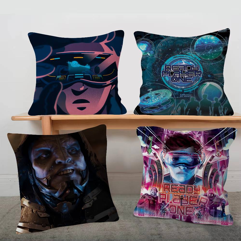 Movie Ready Player One Cute Cartoon Twodimensional Pillowcase Bedroom Sofa Cushion Cover Nap Pillow Cover