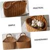 1pc Plastic Knitted Wall-mounted Storage Basket for Kitchen Utensils Simple Design Spoon Chopsticks Holder Lightweight Home Storage Countryside Style