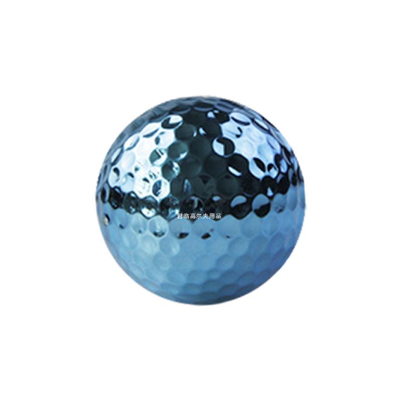 Doppelschichtiger Golfball-Schlüsselanhänger und Geschenk, vergoldet, versilbert, blau und pink beschichtet gray