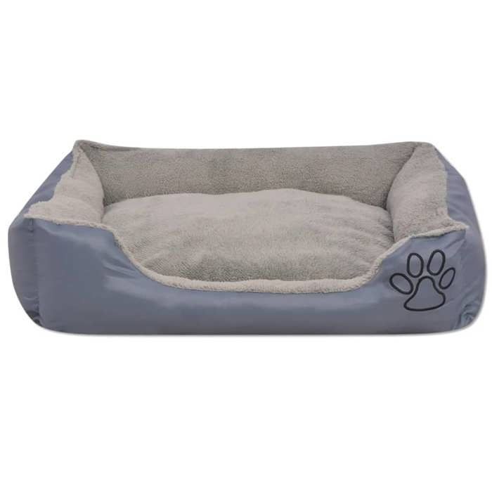Lit pour chiens - vidaXL - Taille S - Gris - Rembourré - Intérieur