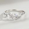 Tancise Klassisk 925 Sterling Sølv Zircon Ring Dame Smykker Bryllup Løfte Party Gift