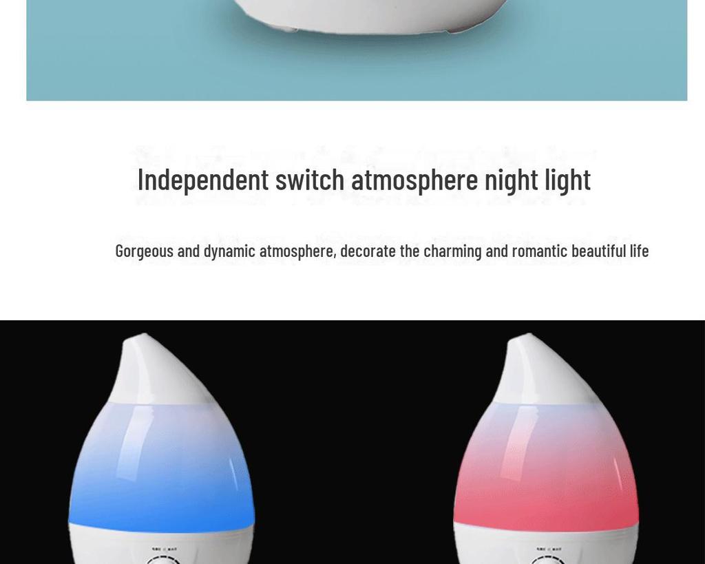 3L Silent Desktop Humidifier with Aromatherapy for Bedroom and Office Use