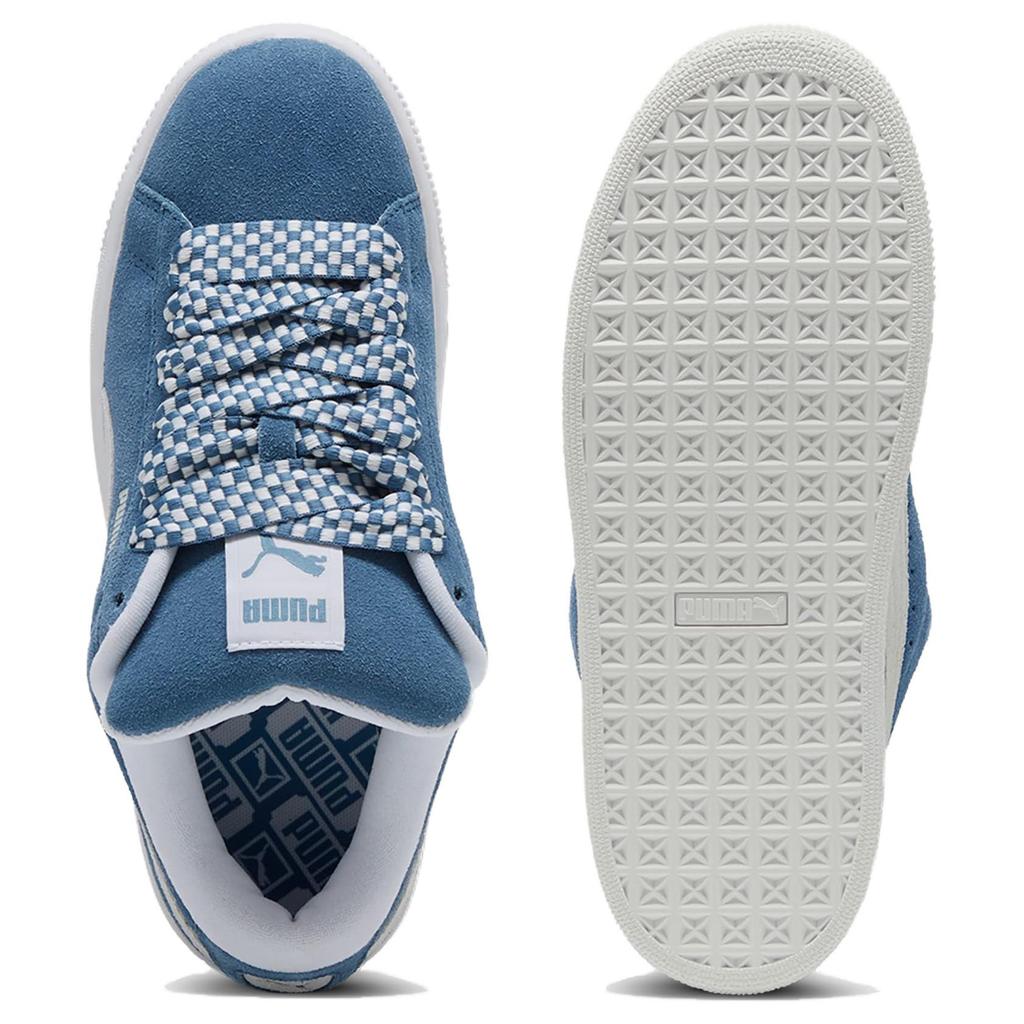 New PUMA Suede XL Low Top Skateboard Shoes Women's Blue White 398310-01