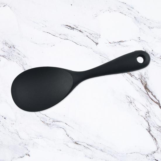 Silicone Rice Spoon Solid Color Non-stick Meal Pot Pan Scoop Kitchen Utensils
