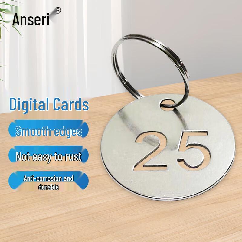 Ancai Rui 20mm Round Hollow Stainless Steel Number Tags