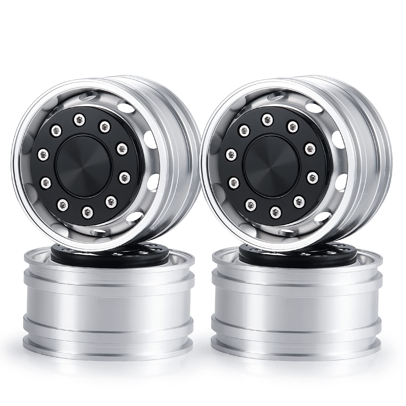 

TRZX Металевий передній колісний диск колісна маточина для 1/14 RC Tamiya вантажівка-причіп автомобіль (4шт)