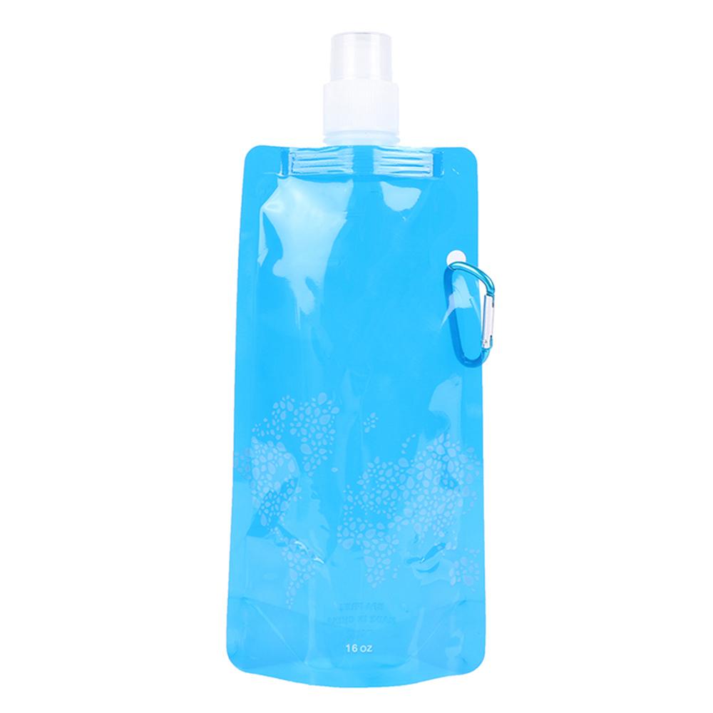500ml Portable Folding Water Pouch Plastic Outdoor Use Athletic Water Bottle Drink Pouch Camping Picnic Water Pouch