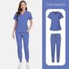 Hochwertige Experimentierkleidung, Haftanstalt, Krankenschwester Arbeitskleidung, Handwaschkleidung, Krankenschwesterkleidung, Einfarbiger Uniformanzug, Damen