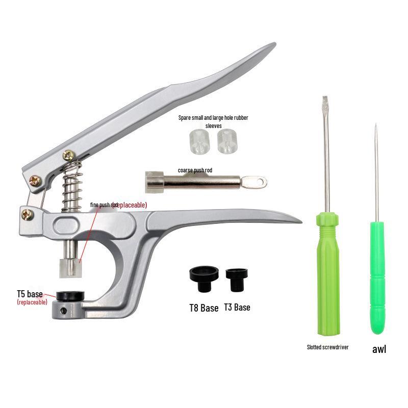Portable Snap Fastener Machine - Manual Hand Press Pliers for Four-Part Snap Installation, Sturdy and Aesthetic Plastic Snap Tools Kit
