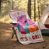 1pc Peppa Pig6 Theme Blanket - Digital Print, Polyester, Cozy for All Seasons, Perfect for Outdoor, Camping, and Travel