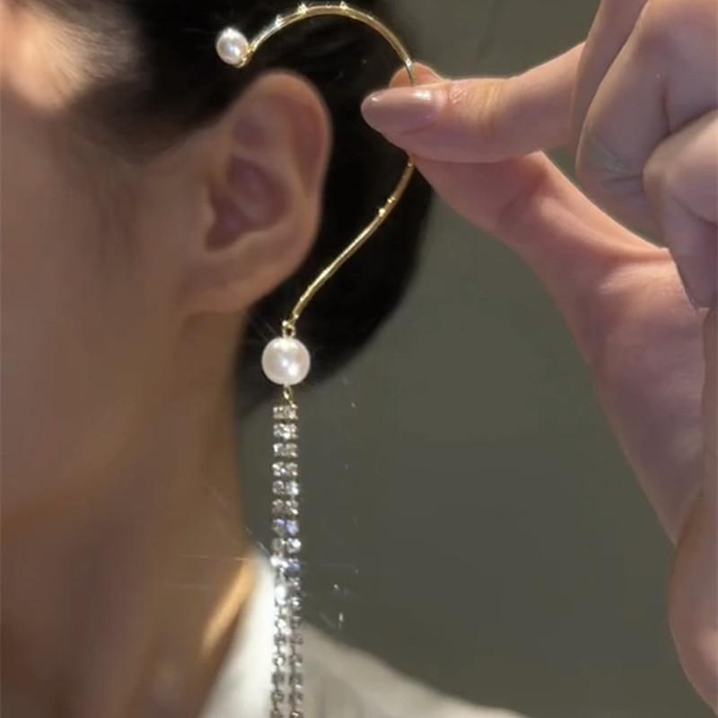 New Full Inlaid Colorful Zircon Christmas Tree Tassel Earrings Women's Fashion Personality Earrings Party Jewelry Christmas Gift