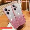 KEYSION Luxury Plating Glitter Phone Case for Infinix Hot 30i 30 Transparent Soft TPU Shockproof Back Cover for Infinix Hot 30 30i