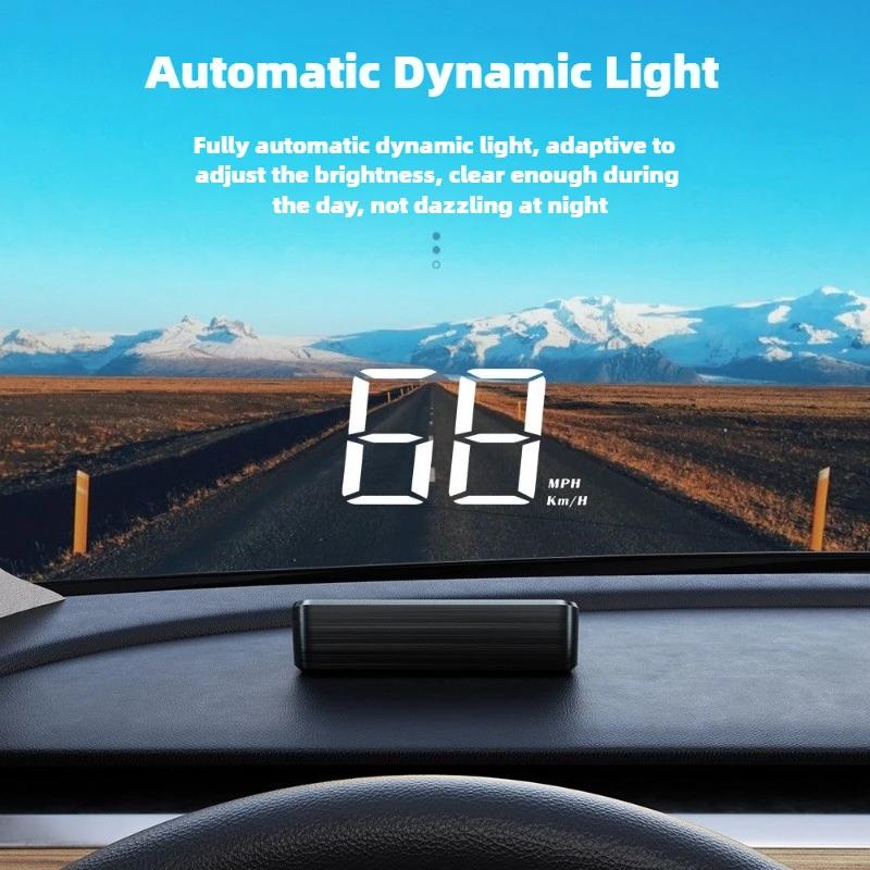 Car Speedometer HUD GPS Head Up Display Digital Speed Meter Windshield Projector for Vehicles Truck Auto Electronics Accessories
