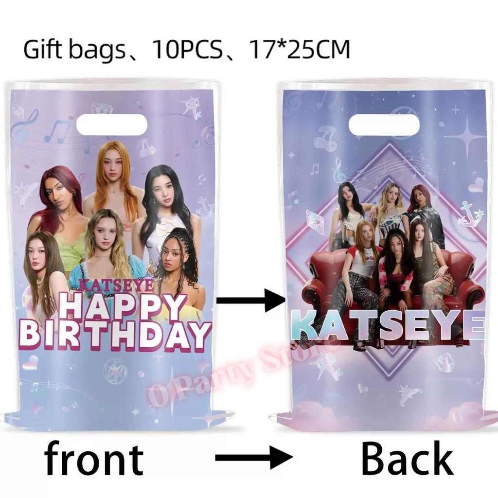 Kpop K&Katseye Birthday Party Decoration Plate Cup Banner Balloon for Girl Party Favor Idol Fans Gift Baby Shower Event Supplies