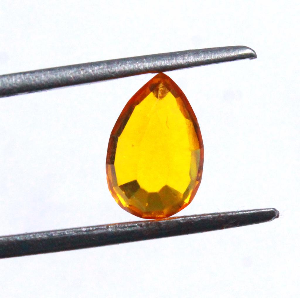 4.00 Carat Christmas Day Certified Pear Shape Orange Sapphire Sri Lanka Gemstone SN193
