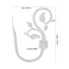 2 Pièces Crochets de Rideaux Forme en U Métal Fixation Murale Retenues de Draperie Design Feuille Installation Facile Sans Percage pour Décoration de Maison