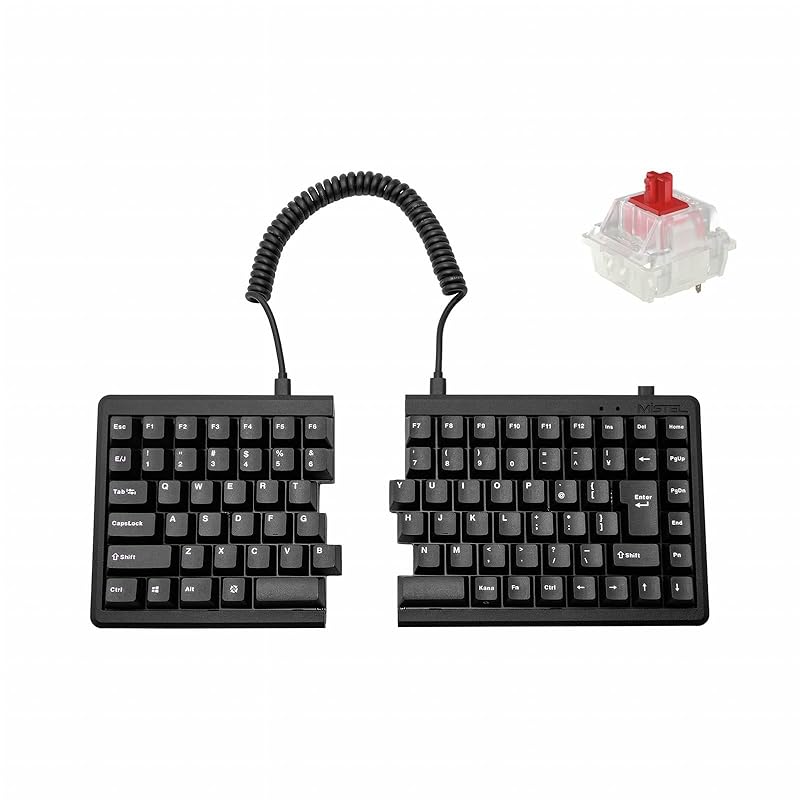 

BAROCCO MiSTEL MD770 (Japanese layout/red axis) Separate type keyboard wired 88 key black color PBT white double shot MX Cherry Equipped with macro