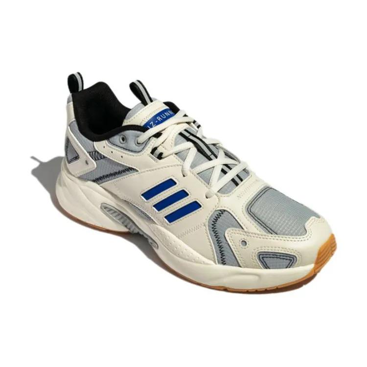 Adidas Neo JZ Runner Fabric Vintage Slip Resistant Abrasion Resistant Low Top Casual Shoes Unisex White Blue (Unisex) Casual Shoes GW7247