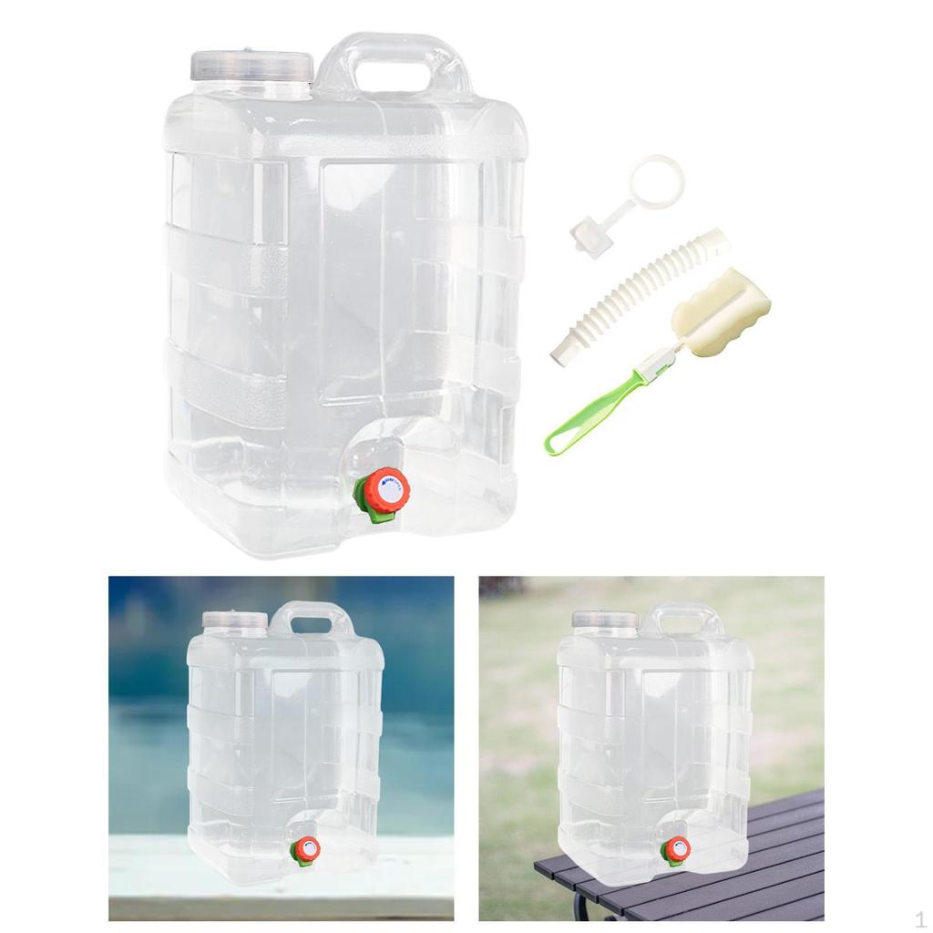 Water Storage Container Carrier 28L Capacity with Lid and Handle for Emergency
