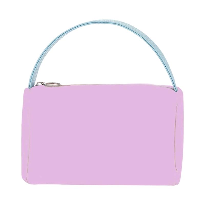 

Leakproof PU Makeup Bag Large Capacity Portable Cosmetic Organizers for Trip Gym Beach фиолетовый