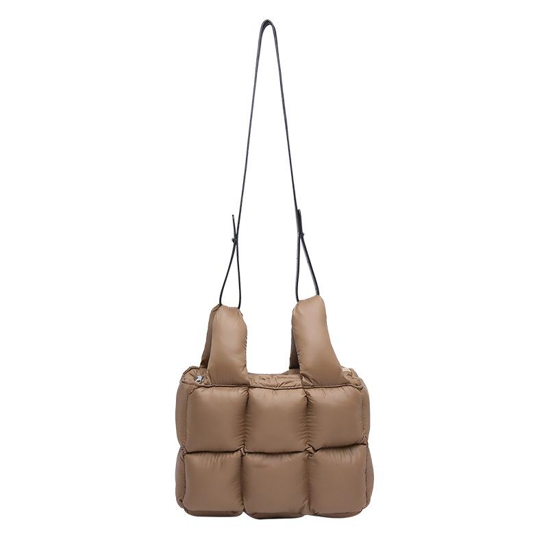 

Trendy Soft Down Handbag for Women 29*19*11.5 коричневый