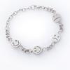 European Smiley Face Stainless Steel Bracelet & Hip Hop Cartoon Necklace Set