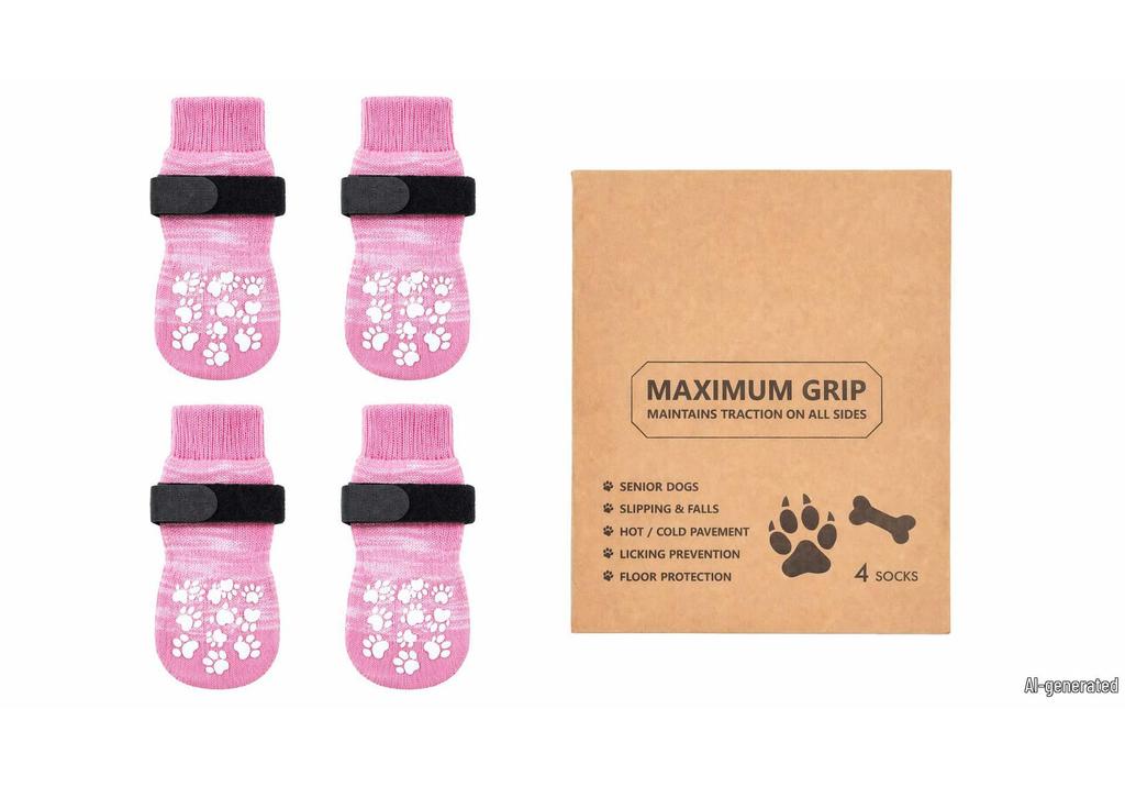 Zhuji Anti-Slip Socks for Medium To Large Dogs and Cats - Outdoor and Indoor Pet Footwear