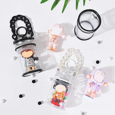 Boîte de rangement transparente épaisse pour porte-clés, pochette de rangement, boîte de rangement, sac de poupée classique, porte-clés, portefeuille