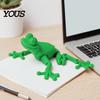 Creative 3D Printed Animal Frog Ornament, Movable Joint Figurine, Stress Relief Simulation Appearance Toy, Desktop Decoration, for Kitchen