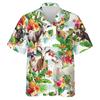 Cămăși de Plajă cu Capre Hawaiian 3D Imprimat Cămăși Grafice cu Capre Florale Amuzante Pentru Bărbați Îmbrăcăminte Animal Oaie Bluză cu Mânecă Scurtă Aloha