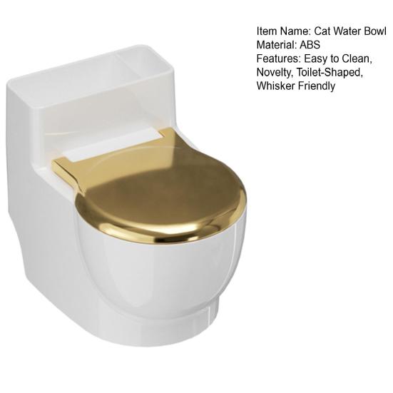 Toilet Cat Water Bowl Toilet-Shaped Funny Pet Bowl Stainless Steel Bowl Water Dispenser Hilarious Bowl Attracts Your Cat Drink More Water for Indoor