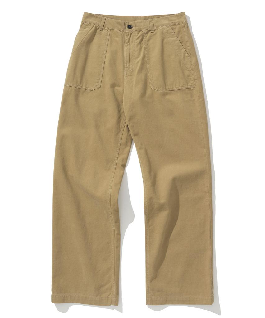 UNIFORM BRIDGE Peach Cotton Fatigue Pants Regular Fit Beige