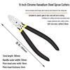 Industrial Pliers Set: 6" Cutting, 5" Diagonal, 8" Electrician's Pliers & Model Scissors