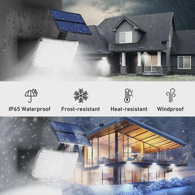 New Solar Light Outdoor Super Bright Motion Sensor Solar Strong Power LED Garden Wall Lamp IP65 Waterproof 3 Working Mode