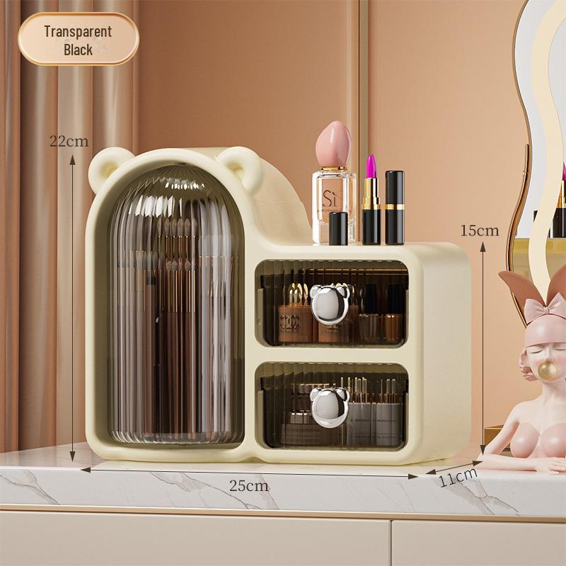 High-End Rotating Makeup and Skincare Organizer with Dust-Proof Drawers