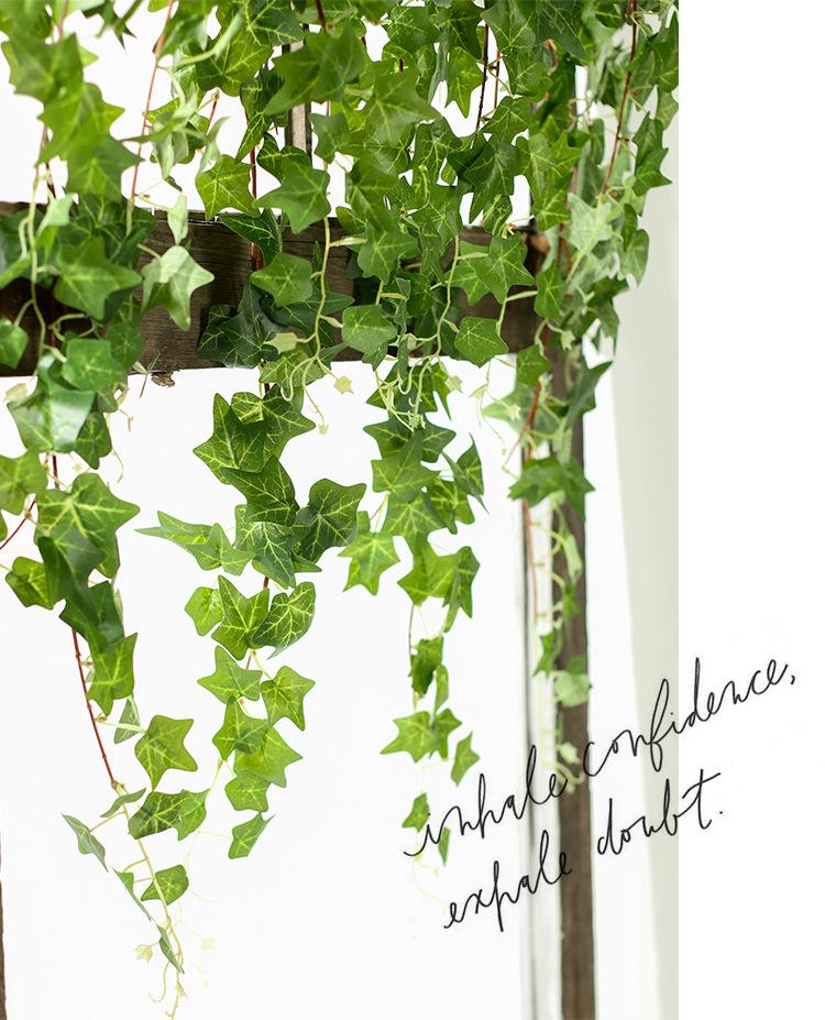 Artificial Ivy Wall-Hanging: Green Trailing Spider Plant Vines with Leaves