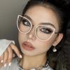 Oversized Cat Eye Eyeglasses for Women Anti Blue Light Blocking Optical Eyeglasses Trendy Sweet Retro Decor Eyewear