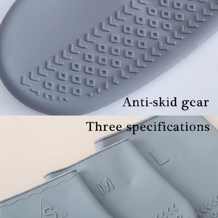 Collapsible Anti Slip Rain Shoe Covers Reusable Silicone Design Full Coverage Shoe Protectors For Hiking Daily Use