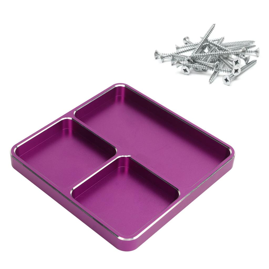 Metal RC Screw Tray Aluminum Alloy Screw Fitting Disk RC Repair Tool for RC Car Boat Model Airplane