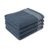OruTa Senshu Towel Face Towel 4-Piece Set: Gentle On Skin, Silky Touch, Quick-Drying, Cotton, Made In Japan, Thin, Instantly Absorbent, 34 X 84 Cm, Na