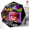 1PC Gorillaz Artwork Custom Name Automatic Open/Close, 8-Rib Durable Frame Compact Travel Umbrella for Men & Women D1222030
