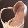 Children Girls Casual Cute Princess Style Pearl Flower Design Fish Mouth Sandals
