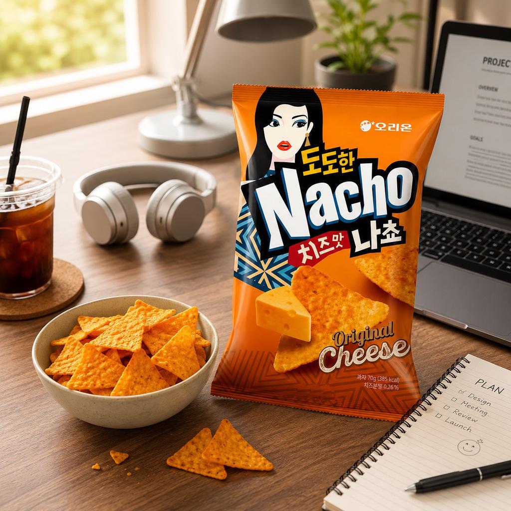 Orion Corn Chips Cheese Flavor 70g cheese‑flavor crispy corn snacks