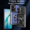Slide Lens Armor Funda for OPPO Realme P3 Ultra India Case for Realme P3 Ultra Case Magnetic Ring Stand Holder Shockproof Cover