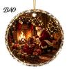 Christmas Tree Hanging Decor Landscape Scene Acrylic Ornament for Holiday Decor, Decorative Seasonal Ornaments Keepsake Party And Home Decorations