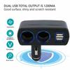 Universal Dual USB Car Charger Adapter - 12V/24V Cigarette Lighter Socket Splitter for Vehicles, Powering Multiple Devices G8S8