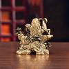 San Yang Kai Tai Zodiac Sheep Figurine Metal Vintage Statue Gift Lucky Ornament  Year of The Sheep