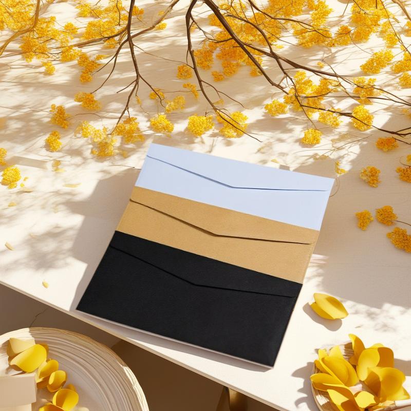 10 Stück Europäische Leere Retro Kraftpapier Umschlag, Selbstklebende Weiße Kraftpapier Umschlagtasche