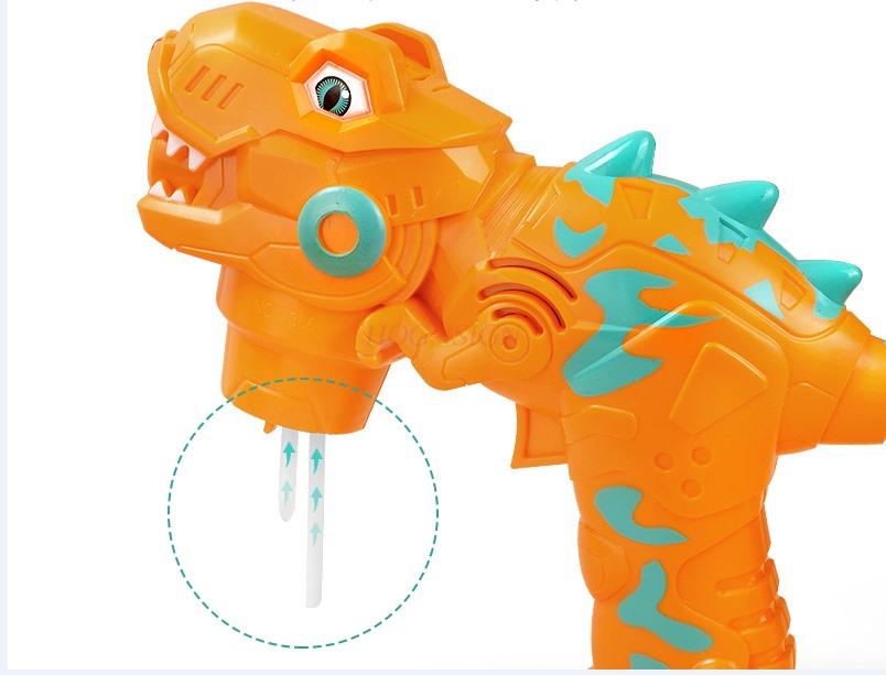 Kinder Dinosaurier Seifenblasenpistole Elektrisch Licht Musik Spielzeugpistole Wasserdicht Vollautomatische Seifenblasenmaschine
