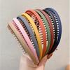 Fashion Simple Hairband Women Morandi Color Hair Comb Belt Press Hair with Teeth Non-Slip Headband Girls Hair Accessories